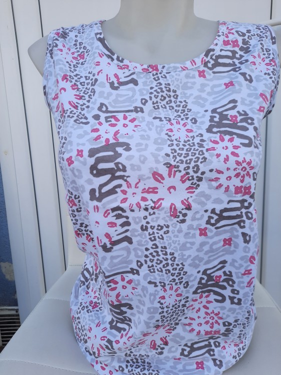 Ženski top 71130 roza-rjav (S - 3XL)