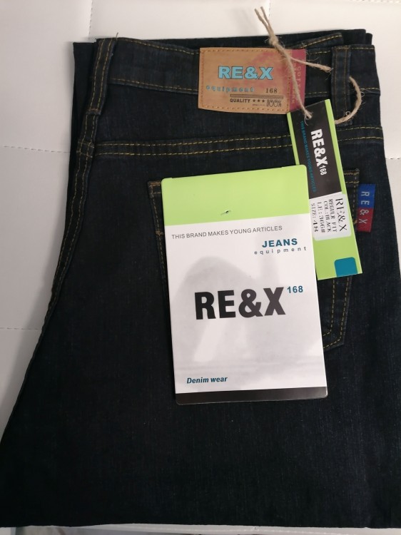 m. jeans hlače RE&X črne